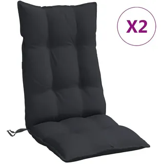vidaXL Hochlehner-Auflagen 2 Stk. Schwarz Oxford-Gewebe