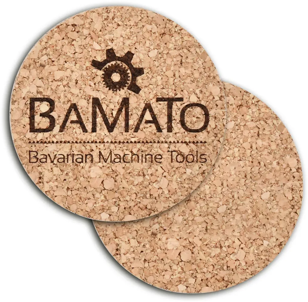 BAMATO Kork Untersetzer mit Lasergravur