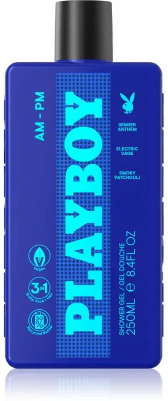 Playboy AM - PM Duschgel 3in1 für Herren 250 ml