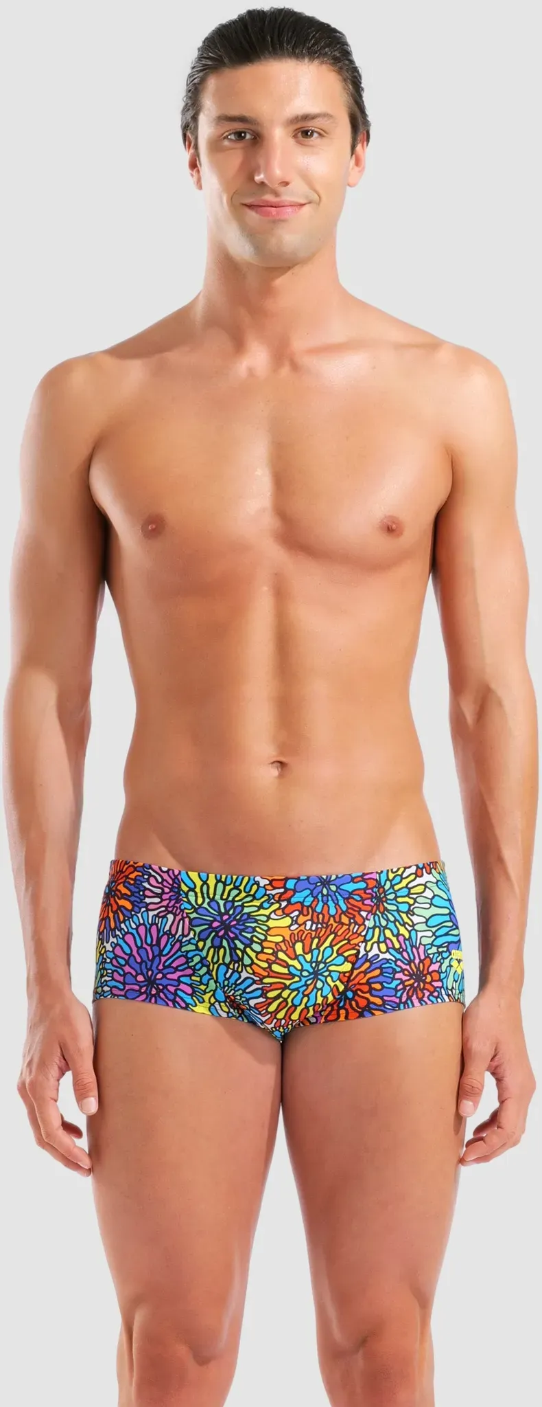 Badeshorts tiefer Bund Herren arena Garden - Black Multi - 8