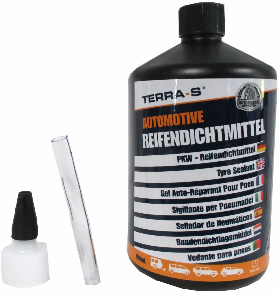 Terra S Nachfüllflasche 700ml Reifenpannenset STANDARD KIT SCHWARZ, PREMIUM KIT