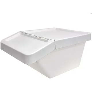 IKEA SORTERA Abfalleimer mit Deckel weiß; (37l)