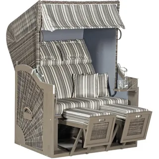 SonnenPartner Strandkorb Rustikal 285 Z PE-KS schiefer-grau, Pinie