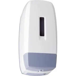 Orgavente Seifenspender + Seifenschale, Seifenspender BASICA für Flüssigseife weiss 500 ml Spender für Wandmontage, Drucktastenspe