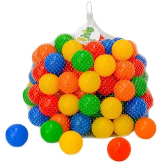 LittleTom Bällebad-Bälle Baby - 120 Bunte Bälle fürs Bällebad - Geprüfte Spielbälle für Kinder, Ab dem 1. Tag: Babybälle zum Greifen - Plastikbälle für den Bällepool bunt