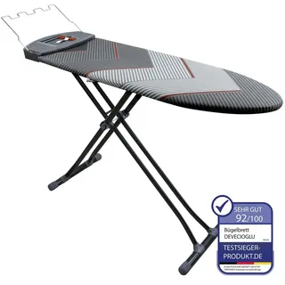 Harbinger Bügelbrett, Bügeleisen Ablage, Bügelbrettbezug 40x140cm, Höhe 68-90cm, Grau