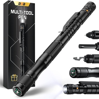 BIIB Geschenke für Männer, 8 in 1 Multitool Stift mit Kompass, Gadgets für Männer, Papa Geschenk, Männergeschenke, Geburtstagsgeschenk für Männer, Geschenke für Papa, Jahrestag Geschenk für Ihn