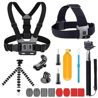 Für GoPro Zubehör, yhtsport GoPro Zubehör Kit für GoPro Hero Hero 13 12 11 10 9 8 Max 7 6 5 4 3 Hero Session und SJ4000 Xiaomi Yi DBPOWER und andere Sport Kameras, schwarz