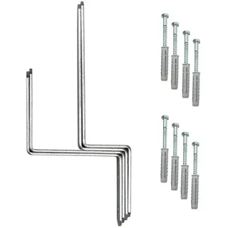 Skyrevolt Wandhalterung für Biertischgarnitur Festzelt-Garnitur Wand-Aufhängung Halterung-Set für 1 Tisch 2 Bänke 4x Stahl-Wandhaken inkl. Befestigung