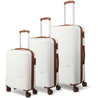 Travelite Bali Koffer-Set 3-tlg. weiß/cognac