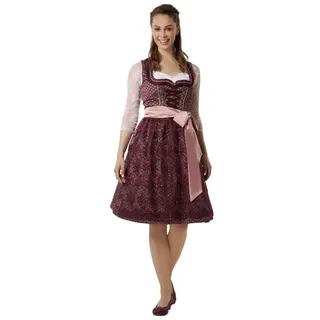 tectake hochwertiges & elegantes Trachtenkleid Liah Bordeauxrot | Gr.: 44