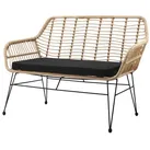 SalesFever Sitzbank, BxH: 120 x 85 cm, Metall (Eisen)/Kunststoff - braun