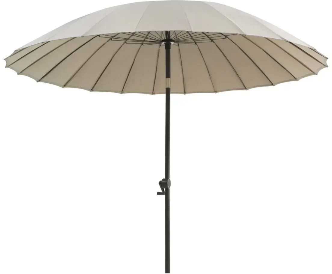 Sonnenschirm Shanghai von Brafab aus Aluminium und Polyester, modern, beige, neigbar, Ø 270 cm