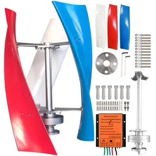 ZHOZHUT Vertikale Windrad 1500W Magnetische Levitation Aufrechte Windturbine 12V / 24V / 48V / 96V / 220V 3 Flügel Wind Turbine Mit Laderegler, Windgenerator Für Boote, Dächer, Bauernhöfe,220v