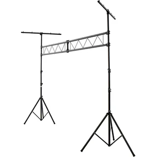SOARS Lichttraverse faltbar, DJ-Lichtständer 180-360cm höhenverstellbar, Lichtständer Metall mit 32 Befestigungspunkte, Beleuchtungsativ bis 100kg Belastbar