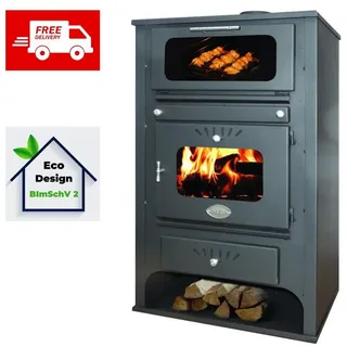 Kaminofen, Holzofen Wasserführend mit Backfach Zvezda, Model GF VR 16, Leistung 15.4kW
