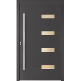 KM Meeth Sicherheits-Aluminium-Haustür Model A813 S4 DIN links, anthrazit