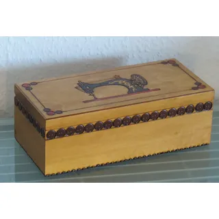 Holzprodukte Nähkästchen Nähkästchen Nähkasten Nähkorb Nähkiste Elegant Holz 26 cm x 9 cm x 12 cm