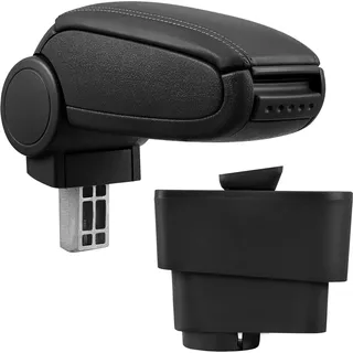 pro.tec Mittelarmlehne Fiat Grande Punto mit Staufach Kunstleder schwarz