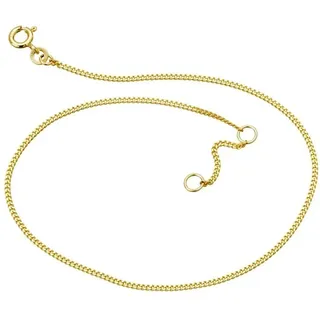Silberkettenstore Fußkette Fußkette Panzer 1,4mm - 333 Gold, Länge wählbar von 23-30cm goldfarben 30cm