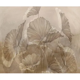 murando Fototapete selbstklebend beige Blätter 245x175cm Foto Tapete Tapetenfolie Möbelfolie Wandverkleidung Wandtapete Motivtapeten Bildtapete Wohnzimmer 3d Effekt Modern Pflanze Natur wie gemalt