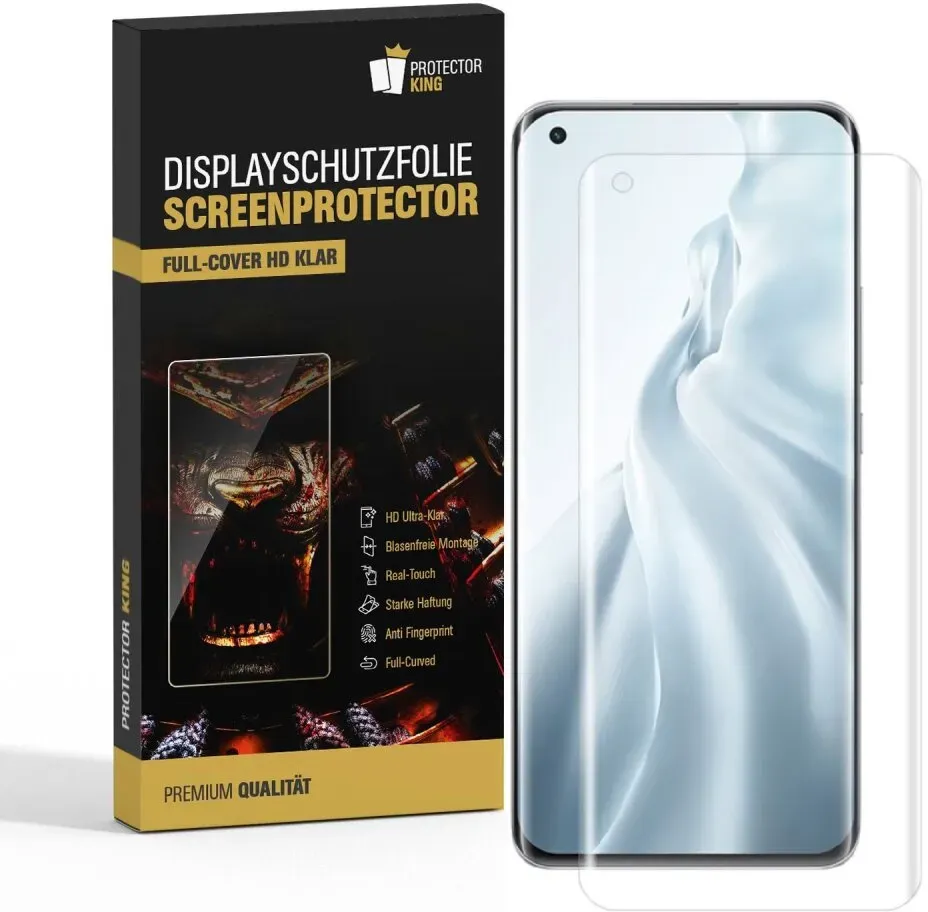 2x Displayfolie für Xiaomi Mi 11 FULL COVER Displayschutzfolie HD KLAR