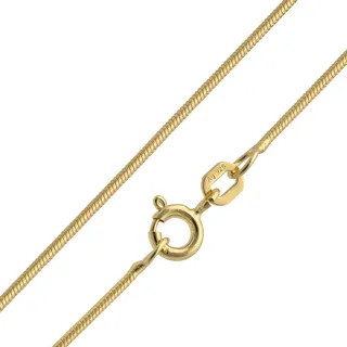 trendor 15695 Feine Schlangenkette 925 Silber Vergoldet Kette Damen 1,1 mm, 50 cm