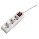 Hama 00030382 Steckdosenleiste 3-fach mit Schalter, 1,4 m, Weiß