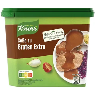 Knorr Soße zu Braten Extra leckere dunkle Soße Sauce mit würzigem Geschmack 25 Portionen