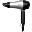 Grundig Haartrockner HD 2200, Reisehaartrockner, 1200 Watt, silber / schwarz