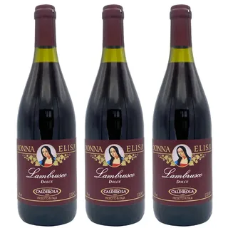 Lambrusco Donna Elisa 3x 0,75l Caldirola | Roter Perlwein aus Italien