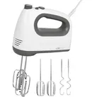 Clatronic Handmixer HM 3775, 400 Watt, weiß, mit Edelstahlquirl und Knethaken