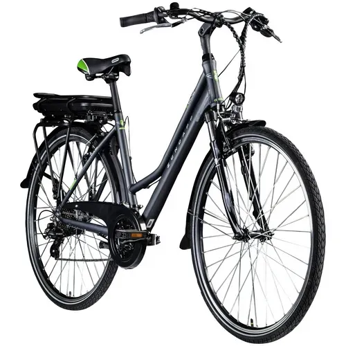 ZÜNDAPP E-Bike Trekking »Z802«, 28 Zoll, RH: 48 cm, 21-Gang - grau