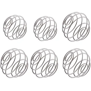 LMOGWL6 Stücke Edelstahl Protein Shake Cup Metallkugel, Federball Rührkugel Metalldraht Shake Ball, verwendet für Proteinpulver, Milchshake Pulver, gemischte Getränkemischer (4 große 2)