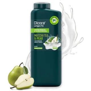 Dicora Urban Fit | Detox Matcha & Birne Duschgel | Sanftes und feuchtigkeitsspendendes Duschgel | Hautmineralien und Vitamine | Größe 400 ml