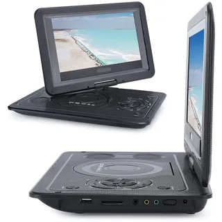 13,9-Zoll-DVD-Player, Tragbarer -EVD-Player mit LCD-Bildschirm, Multifunktions-Player für TV/FM/USB/Spiel, Speicherfunktion für Intelligenten Stromausfall, (EU-Stecker)