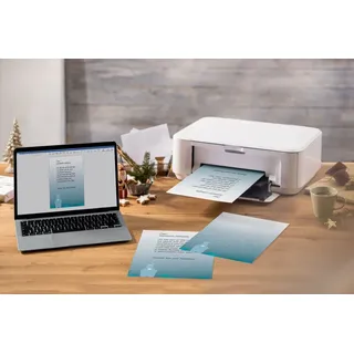 Sigel Weihnachtsbriefpapier Eisbär mit Kerze Polar bear with candle DP259, A4, 90g 4004360795541 Sigel 25 Blatt