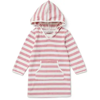 Tchibo - Kinder-Frottierponcho - Herren - Gr. 134/140 - rosa/gestreift
