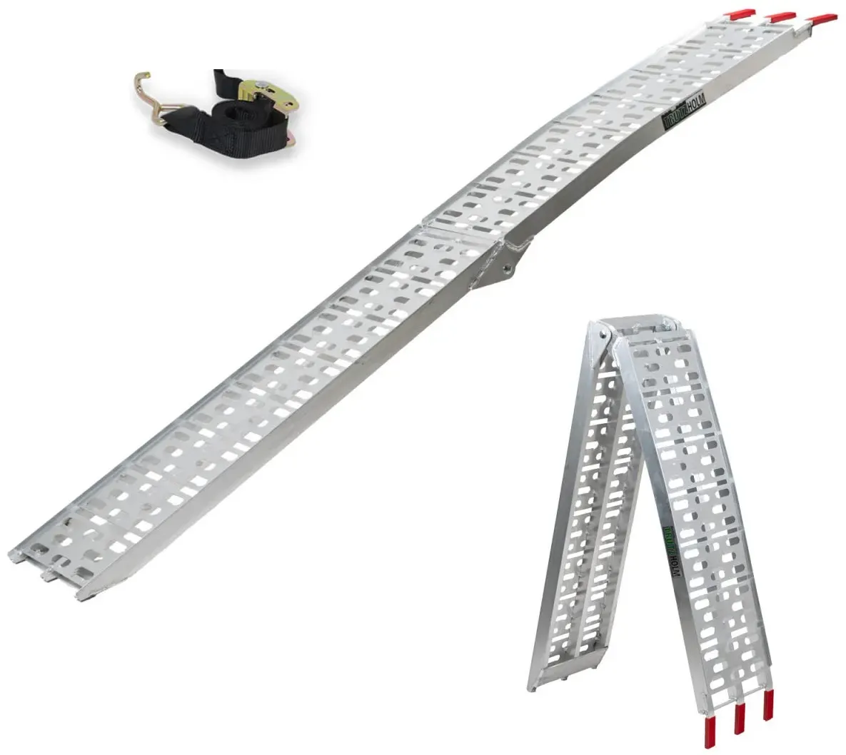 TRUTZHOLM Auffahrrampe klappbar 228 cm Tragkraft 340 kg Aluminium Rampe Verladerampen