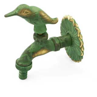 stabilo-sanitär Nostalgie Auslaufventil 1/2 Zoll patiniertes Messing grün