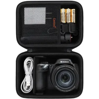 Canboc Tragetasche für Kodak PIXPRO AZ528/AZ405/AZ425/AZ401/AZ255 Digitalkamera, Netztasche für Kabel, Batterien, schwarz (nur Tasche)