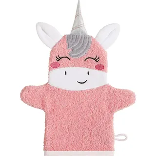 Erwin Müller Frottier Kinder-Waschhandschuh 2-in-1 Einhorn in rosa | Gr.: onesize