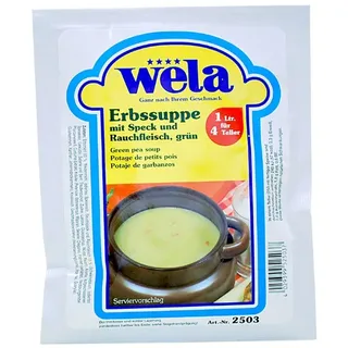 WELA Erbssuppe mit Speck und Rauchfleisch, grün
