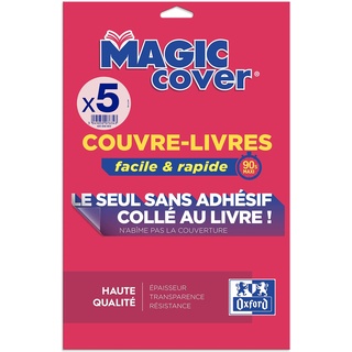 Oxford 5 Blatt Buchschoner Magic Cover A4 PVC glatt Stärke 9/100 farblos