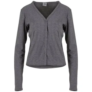 URBAN CLASSICS Ladies Rib Cardigan darkgreymelange, XS