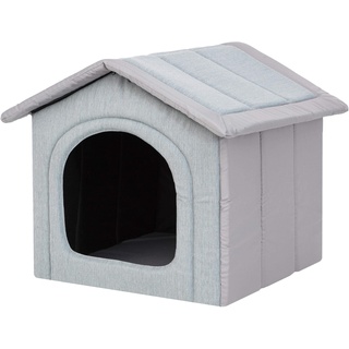 Hundehütte Hundehöhle Hundebett Hundehaus Katzenhöhle mittle M - 44x38 cm hellgrau