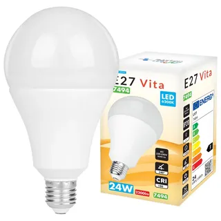 MasterLED LED Lampe E27 – A95 Vita – 24W – 2700K Warmweiß – 2500 lm – Energiesparlampe für Zuhause & Büro