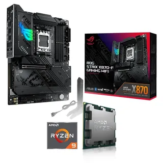 Aufrüst-Kit Bundle Ryzen 9 9950X3D 16x 4.3 GHz Prozessor, ASUS ROG Strix X870-F Gaming WiFi Mainboard, be Quiet! Dark Rock 5 (zusammengebaut inkl. Bios Update + Funktionskontrolle)