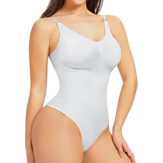 piannao Shapewear Damen Body Shper Bauchweg Bodysuit Formender Vielseitige Frauen atmungsaktiven Materialien mit Verstellbarer Bequemer Shapewear Damen stark formend Bodys für Damen - L-XL