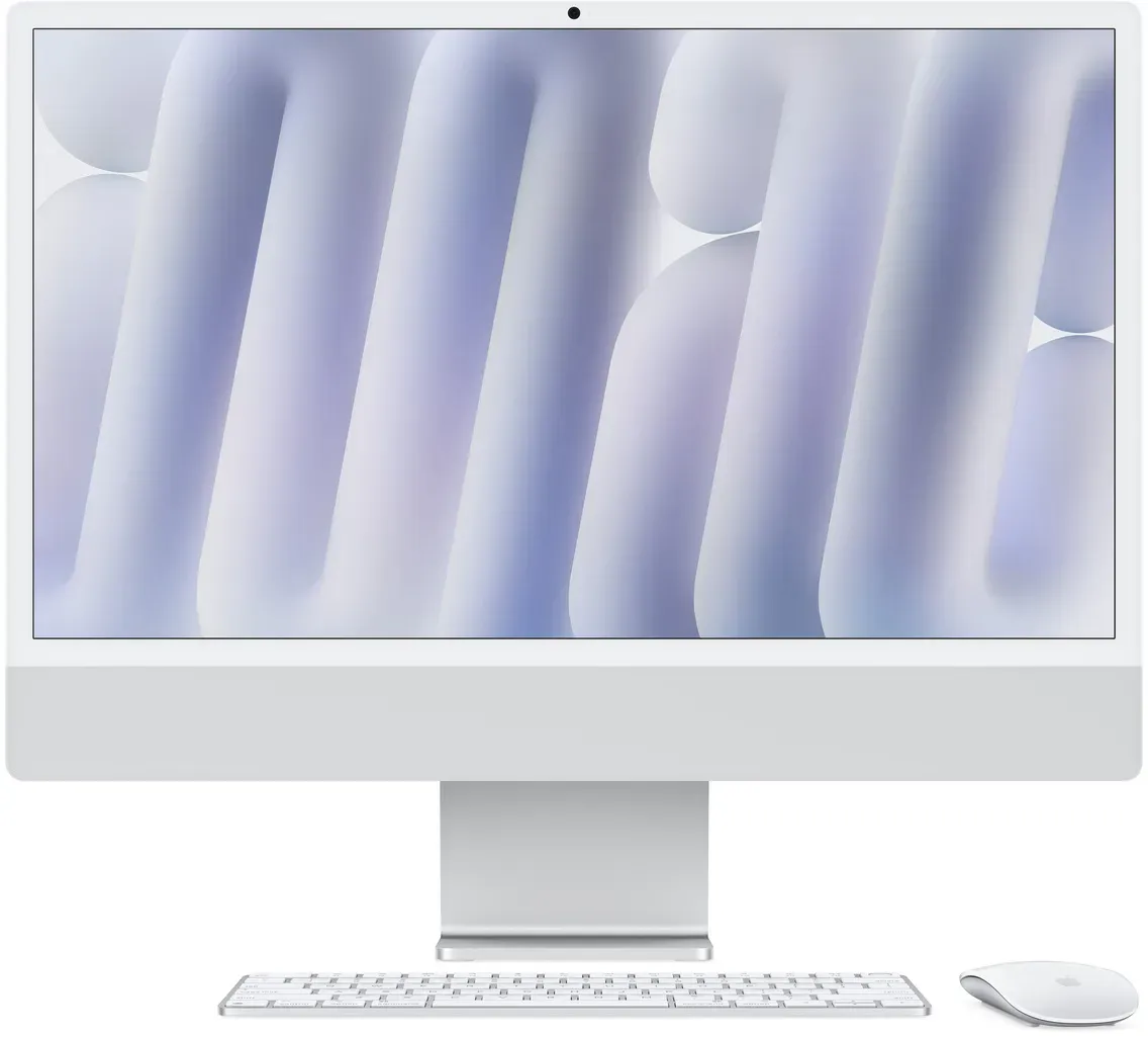 Apple iMac Silber CZ1EH-01200100 - 61cm24'' M4 10-Core CPU, 10-Core GPU, 24GB RAM, 1TB SSD, Nanotexturglas, Magic Keyboard TID